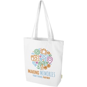 Orissa 270 g/m2 organic tote bag 10L, White (Shopping bags)