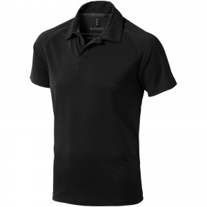 Ottawa short sleeve men's cool fit polo, solid black (Polo short, mixed fiber, synthetic)