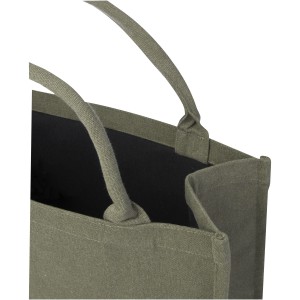 Page 500 g/m2 recycled book tote bag, Green (Shopping bags)