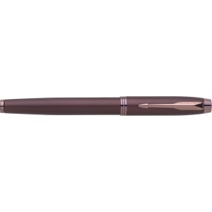 Parker IM Monochrome PVD rollerball, burgundy (Metallic pen)