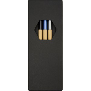 Kerf 3-piece bamboo pen set, Solid black, Natural (Pen sets)