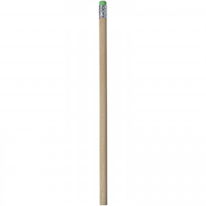 Cay wooden pencil with eraser, Green (Pencils)
