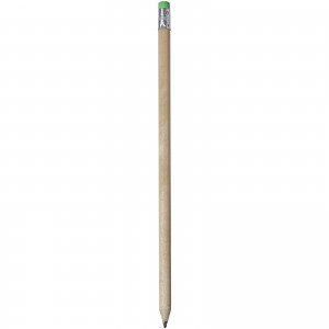 Cay wooden pencil with eraser, Green (Pencils)