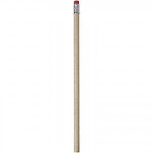 Cay wooden pencil with eraser, Red (Pencils)