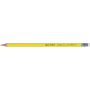 Pencil with eraser, yellow