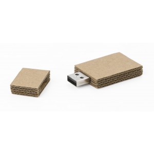 Cardboard USB drive 2.0 Archie, brown (Pendrives)