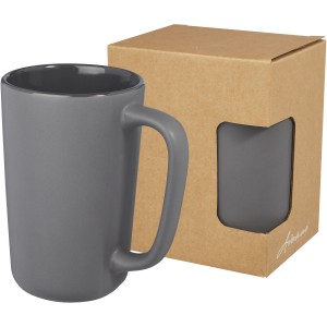 Perk 480 ml ceramic mug, Grey (Mugs)