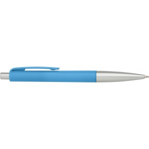 Plastic ballpen with blue ink., light blue (Plastic pen)