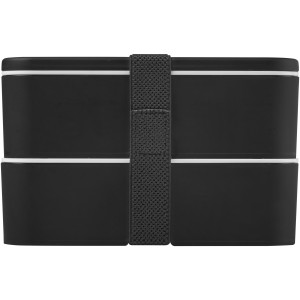 MIYO double layer lunch box, Solid black, Solid black, Solid black (Plastic kitchen equipments)