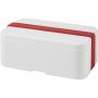 MIYO single layer lunch box, White, Red