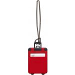 Plastic luggage tag, red (3167-08)