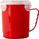 Plastic microwave cup (720ml), red (7837-08)