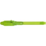 Plastic pen with invisible ink., lime (7862-19)