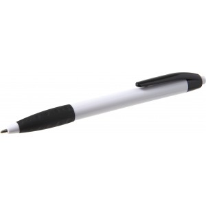 ABS ballpen Amarantha, white (Plastic pen)