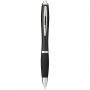 Nash ballpoint pen with coloured barrel and grip, Solid blac