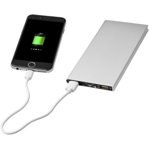 Plate 8000 mAh aluminum power bank, Silver (Powerbanks)