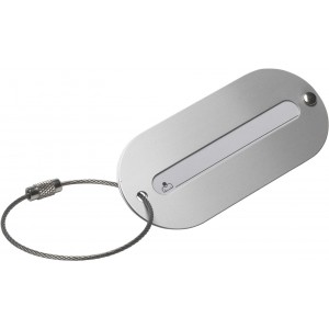Aluminium luggage tag Isa, silver