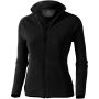 Brossard micro fleece full zip ladies jacket, solid black