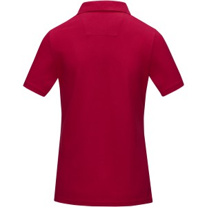 Graphite short sleeve women's GOTS organic polo, Red (Polo shirt, 90-100% cotton)