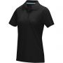 Graphite short sleeve women's GOTS organic polo, Solid black