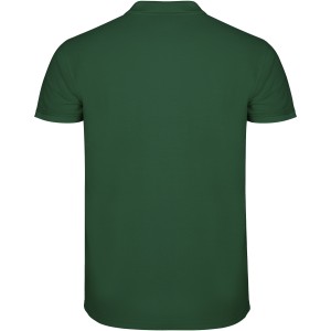 Star short sleeve men's polo, Bottle green (Polo short, mixed fiber, synthetic)
