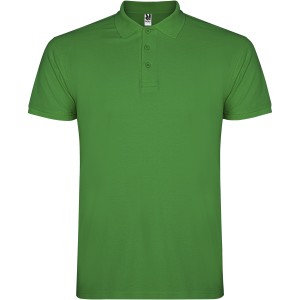 Star short sleeve men's polo, Tropical Green (Polo short, mixed fiber, synthetic)