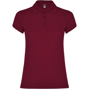 Star short sleeve women's polo, Garnet (Polo short, mixed fiber, synthetic)
