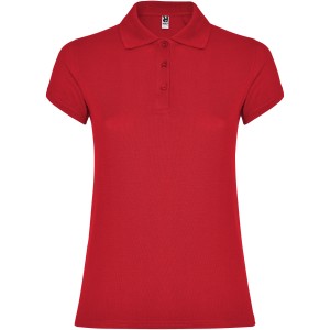 Star short sleeve women's polo, Red (Polo short, mixed fiber, synthetic)