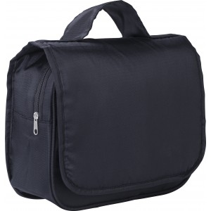 Polyester (210D) travel toiletry bag Merrick, black (Cosmetic bags)