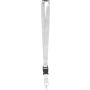 Polyester (300D) lanyard and key holder Bobbi, white