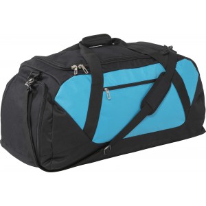 Polyester (600D) sports bag Winnie, black/light blue (Travel bags)