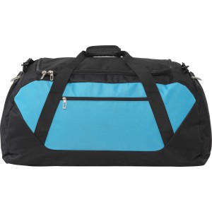 Polyester (600D) sports bag Winnie, black/light blue (Travel bags)