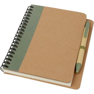 Priestly recycled notebook with pen, Heather green, Natural (Notebooks)