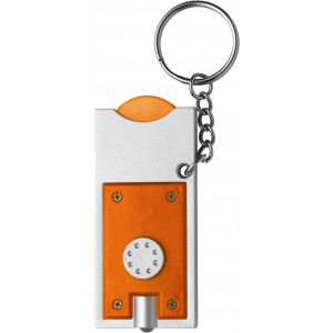 PS key holder with coin Madeleine, orange (Keychains)