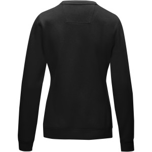 Elevate Jasper women's GOTS organic GRS recycled crewneck sweater, Solid black (Pullovers)