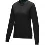 Elevate Jasper women's GOTS organic GRS recycled crewneck sweater, Solid black
