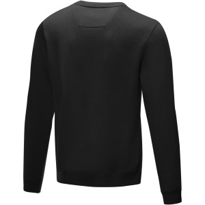 Jasper men's GOTS organic GRS recycled crewneck sweater, Solid black (Pullovers)