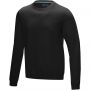Jasper men's GOTS organic GRS recycled crewneck sweater, Solid black