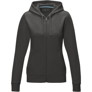 Ruby women's GOTS organic GRS recycled full zip hoodie, Storm grey (Pullovers)