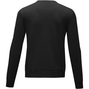 Zenon men's crewneck sweater, Solid black (Pullovers)