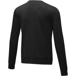 Zenon men's crewneck sweater, Solid black (Pullovers)