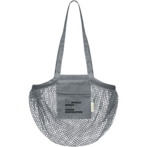 Pune 100 g/m2 GOTS organic mesh cotton tote bag, Grey (Shopping bags)