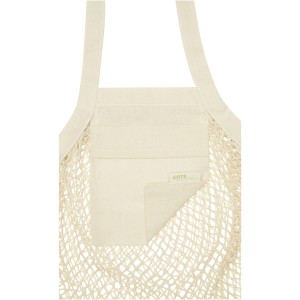 Pune 100 g/m2 GOTS organic mesh cotton tote bag, Natural (Shopping bags)