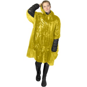Ziva disposable rain poncho with storage pouch, Yellow (Raincoats)
