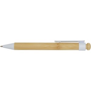 Rattan bamboo and recycled plastic ballpoint pen (black ink) (Wooden, bamboo, carton pen)