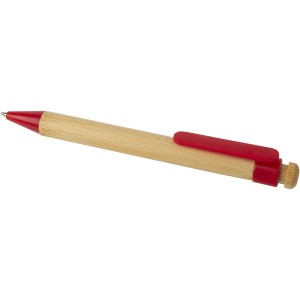 Rattan bamboo and recycled plastic ballpoint pen (black ink) (Wooden, bamboo, carton pen)