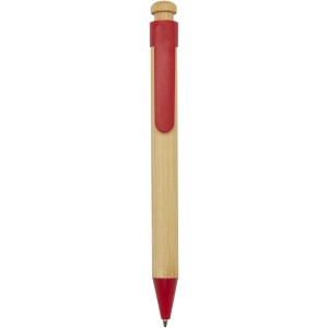 Rattan bamboo and recycled plastic ballpoint pen (black ink) (Wooden, bamboo, carton pen)