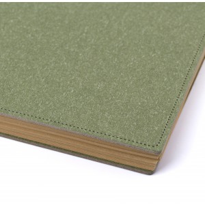 Recycled carton hardcover notebook Caleb, green (Notebooks)