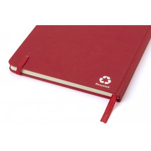 Recycled carton notebook (A5) Evangeline, red (Notebooks)