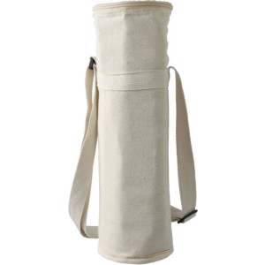 Recycled cotton (270 gsm) bottle cooler bag Eugene, khaki (Cooler bags)